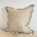 Willow Washed Olive Green Ruffled Cushion Cover 45×45cm