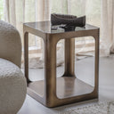 Southbank Square Metal and Glass Side Table