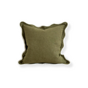 Lola Olive Scalloped Edge Cushion Cover 45x45cm