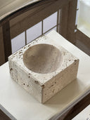 Sahara Travertine Square Decorative Bowl