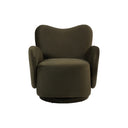 Upholstered Swivel Chair Velvet Green
