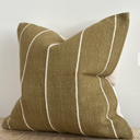 Aubrey Olive Green Stripe Cushion Cover 45x45cm