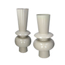 Fluid Home Interiors - Sleek Cream Ceramic Vase - Libra Interiors