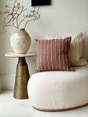 Verity Plum Textured Stripe Cushion Covers