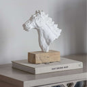 Carved Horse Head Sculpture