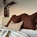 Mabel Brown Gingham Cushion Cover 50x30cm