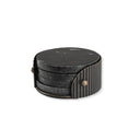 Set of four black marble coasters