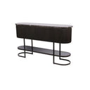 Roman Black Marble Console Table