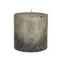 Fluid Home Interiors Black and Gold Metallic Ombre Wax Pillar Candle 10x10cm
