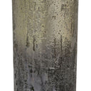 Fluid Home Interiors black and metallic gold ombre wax pillar candle 7x19cm