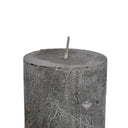 Fluid Home Interiors Black and Metallic Silver Ombre Wax Pillar Candle 7x12cm