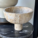 Marbella Chocolate Marble Pedestal Bowl