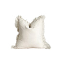 Fluid Home Interiors - Cream Ruffle Linen Cushion Cover 45x45cm - Ellenvale Interiors