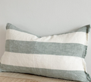 Fleur Teal Wide Stripe Cushion Cover 50×30cm
