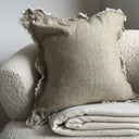 Willow Olive Cushion & Cream Throw Bundle