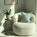 Fleur Washed Teal Linen Cushion Cover 45×45cm