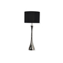 Fluid Home Interiors - Nickle Aluminium Table Lamp with Black Shade - Libra Interiors
