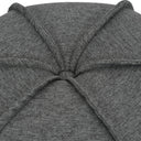 Fluid Home Interiors - The Oxford Seamed Button Stool Grey - Libra Interiors