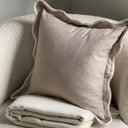 Lola Greige Cushion & Cream Throw Bundle
