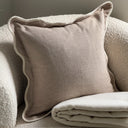 Lola Greige Cushion & Cream Throw Bundle
