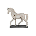 White Aged Horse Sculpture