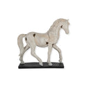 White Aged Horse Sculpture