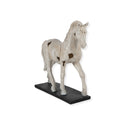 White Aged Horse Sculpture
