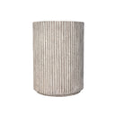 Round ribbed textured side table