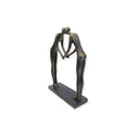 Bronze Lovers Heart Sculpture