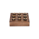 Mango Wood Noughts and Crosses & Solitaire Game