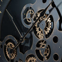 Palladium Wall Clock with moving Cogs 100cm - Libra Interiors