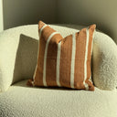 Olivia Rust & Cream Rope Stripe Cushion Covers