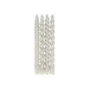 Fluid Home Interiors set of 4 wax twisted dining candles in beige