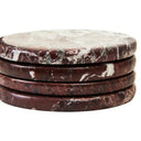 Odessa Set of 4 Burgundy Marble Coasters