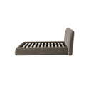 Soft Brown Upholstered 5′ King Sized Bed Frame - Libra Interiors