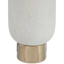 Blanche White and Gold Large Pedestal Vase
