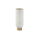Blanche White and Gold Small Pedestal Vase