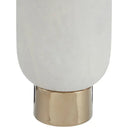 Blanche White and Gold Small Pedestal Vase