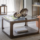Southbank Metal and Glass Square Coffee Table