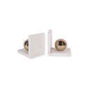 Pia White Marble Bookends