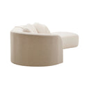 Cove Cream Linen 3 Seater Curved Sofa