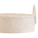 Cove Cotton Mache Round Tray With Decorative Handles