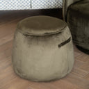 Upholstered Stool Velvet Green