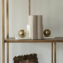 Pia White Marble Bookends