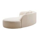 Cove Cream Linen 3 Seater Curved Sofa