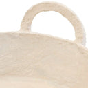 Cove Cotton Mache Round Tray With Decorative Handles