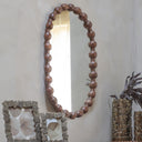 Verde Oval Wooden Carved Mirror