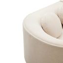 Cove Cream Linen 3 Seater Curved Sofa
