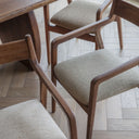 Verde Wooden Upholstered Dining Chair in Beige