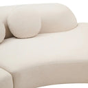 Cove Cream Linen 3 Seater Curved Sofa